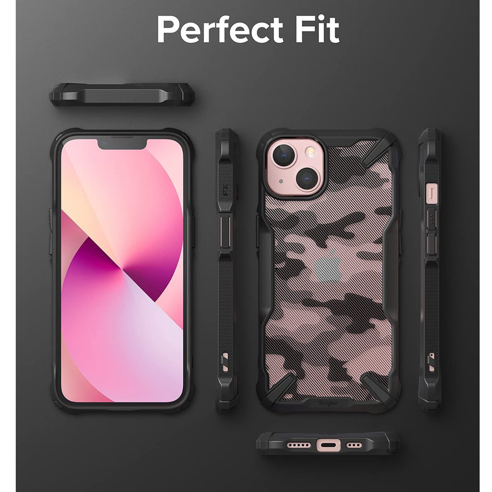 Picture of Apple iPhone 13 6.1 Case | Ringke Fusion X Protection Case for Apple iPhone 13 6.1 (Camo Black)