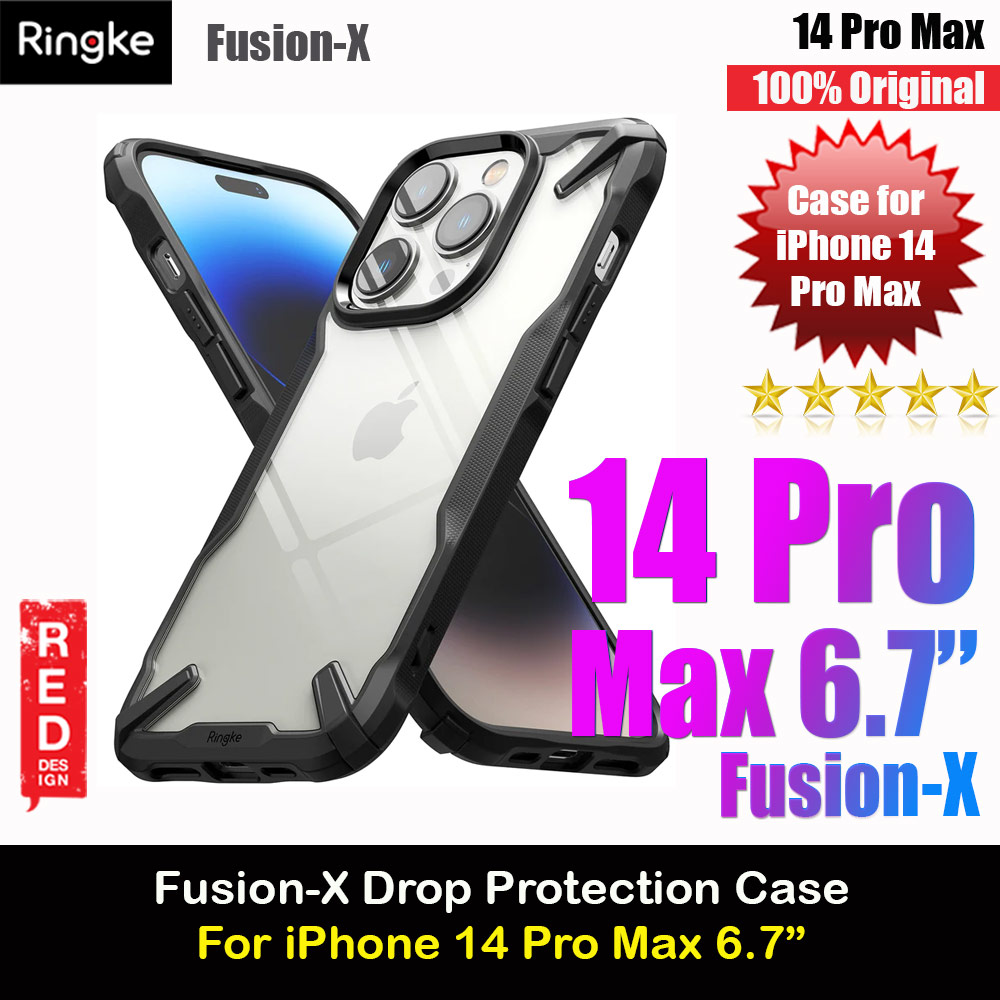 Picture of Ringke Fusion X Hybrid PC and TPU Frame Drop Protection Case for Apple iPhone 14 Pro Max 6.7 (Black) Apple iPhone 14 Pro Max 6.7- Apple iPhone 14 Pro Max 6.7 Cases, Apple iPhone 14 Pro Max 6.7 Covers, iPad Cases and a wide selection of Apple iPhone 14 Pro Max 6.7 Accessories in Malaysia, Sabah, Sarawak and Singapore 