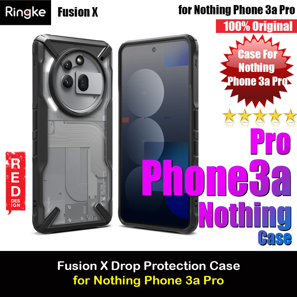 Picture of Ringke Fusion X Hybrid Drop Protection Case for Nothing Phone 3a Pro (Black) Nothing Phone 3a Pro- Nothing Phone 3a Pro Cases, Nothing Phone 3a Pro Covers, iPad Cases and a wide selection of Nothing Phone 3a Pro Accessories in Malaysia, Sabah, Sarawak and Singapore 