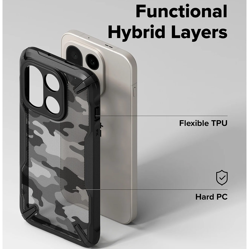 Picture of OnePlus 15 Case | Ringke Fusion X OnePlus 15 Drop Protection Case for OnePlus 15  (Camo Black)
