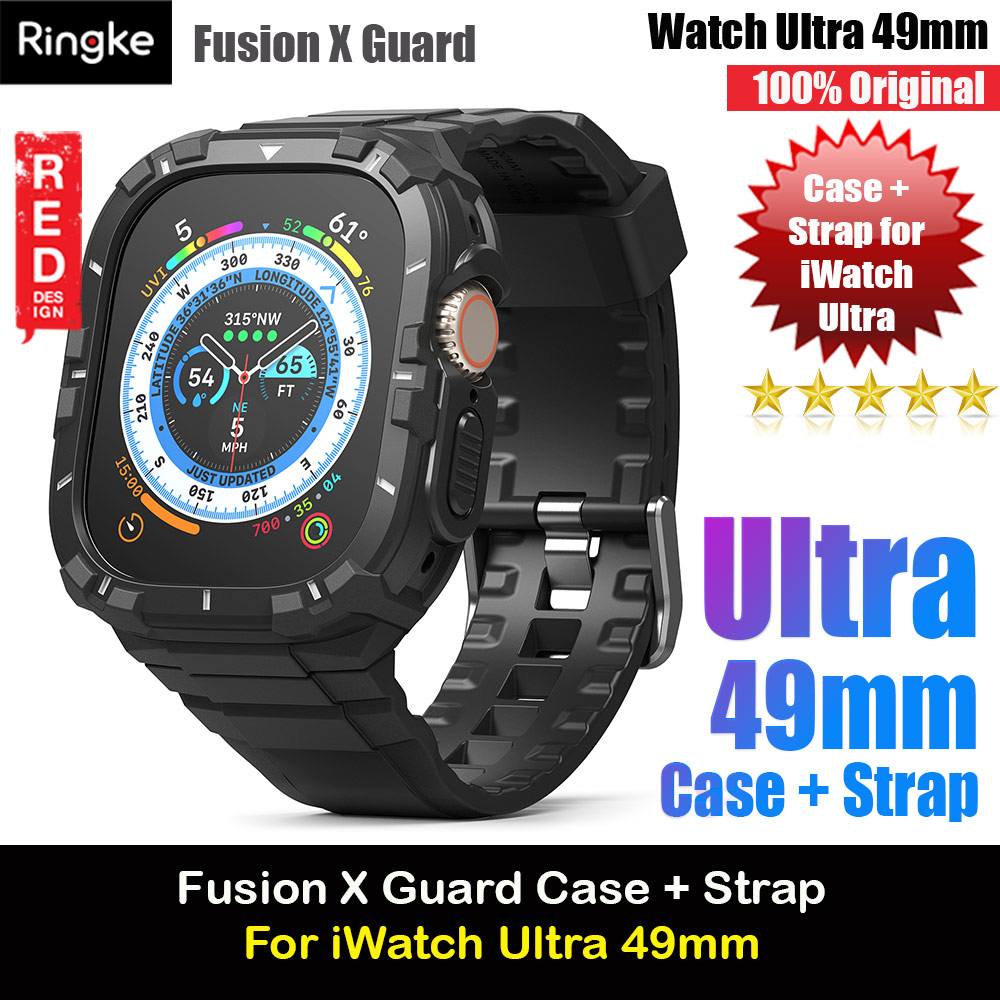 Picture of Ringke Fusion X Guard Protection Case Strap Band for Apple Watch Ultra 49mm (Black White Index) Apple Watch 49mm	Ultra 3- Apple Watch 49mm	Ultra 3 Cases, Apple Watch 49mm	Ultra 3 Covers, iPad Cases and a wide selection of Apple Watch 49mm	Ultra 3 Accessories in Malaysia, Sabah, Sarawak and Singapore 