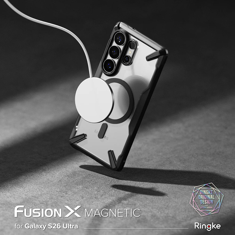 Picture of Samsung Galaxy S26 Ultra Case | Ringke Fusion X Magnetic Rugged Heavy Duty Protection Case for Samsung Galaxy S26 Ultra (Black)