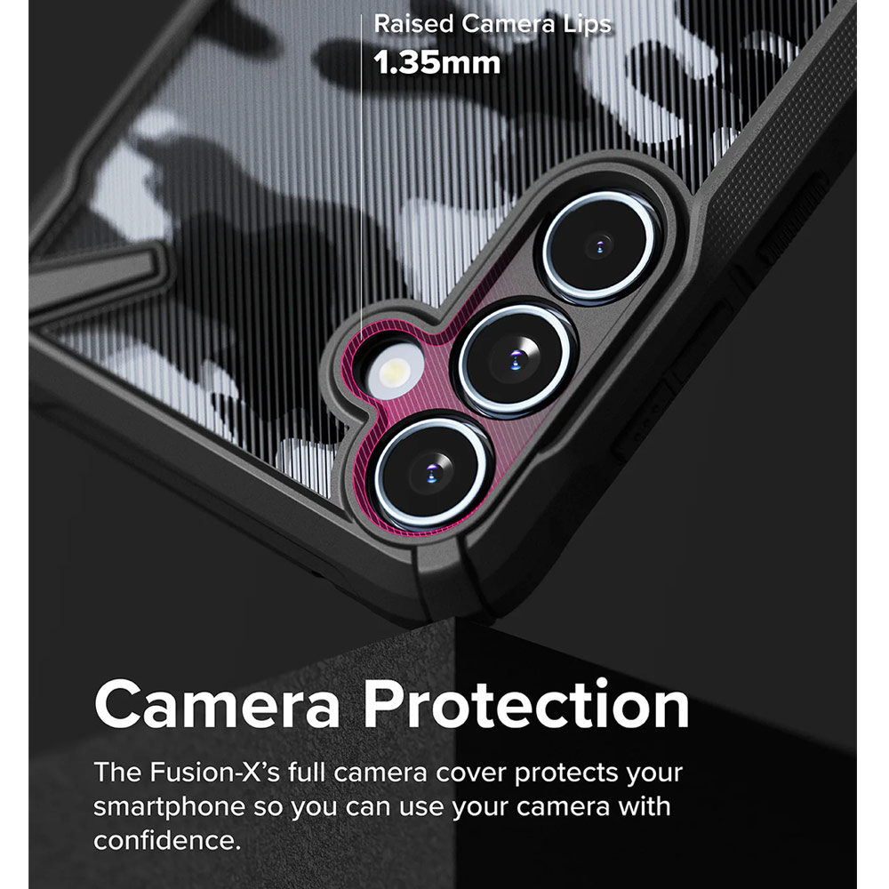 Picture of Samsung Galaxy A55 Case | Ringke Fusion X Drop Protection Case for Samsung Galaxy A55 Case (Black Camo)