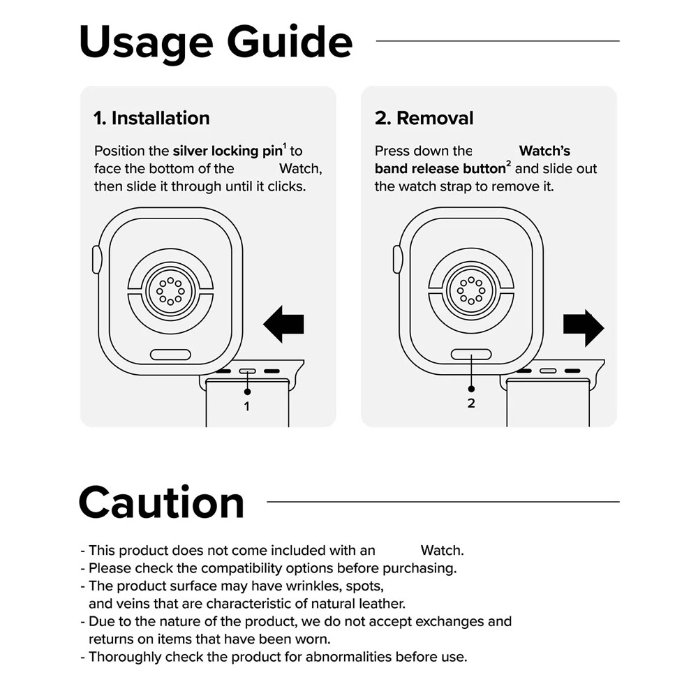 Picture of Apple Watch 38mm  | Ringke Genuine Leather One Slim Strap for Apple Watch Series 4 5 6 8 9 41mm 40mm 38mm (Cozy Pink)