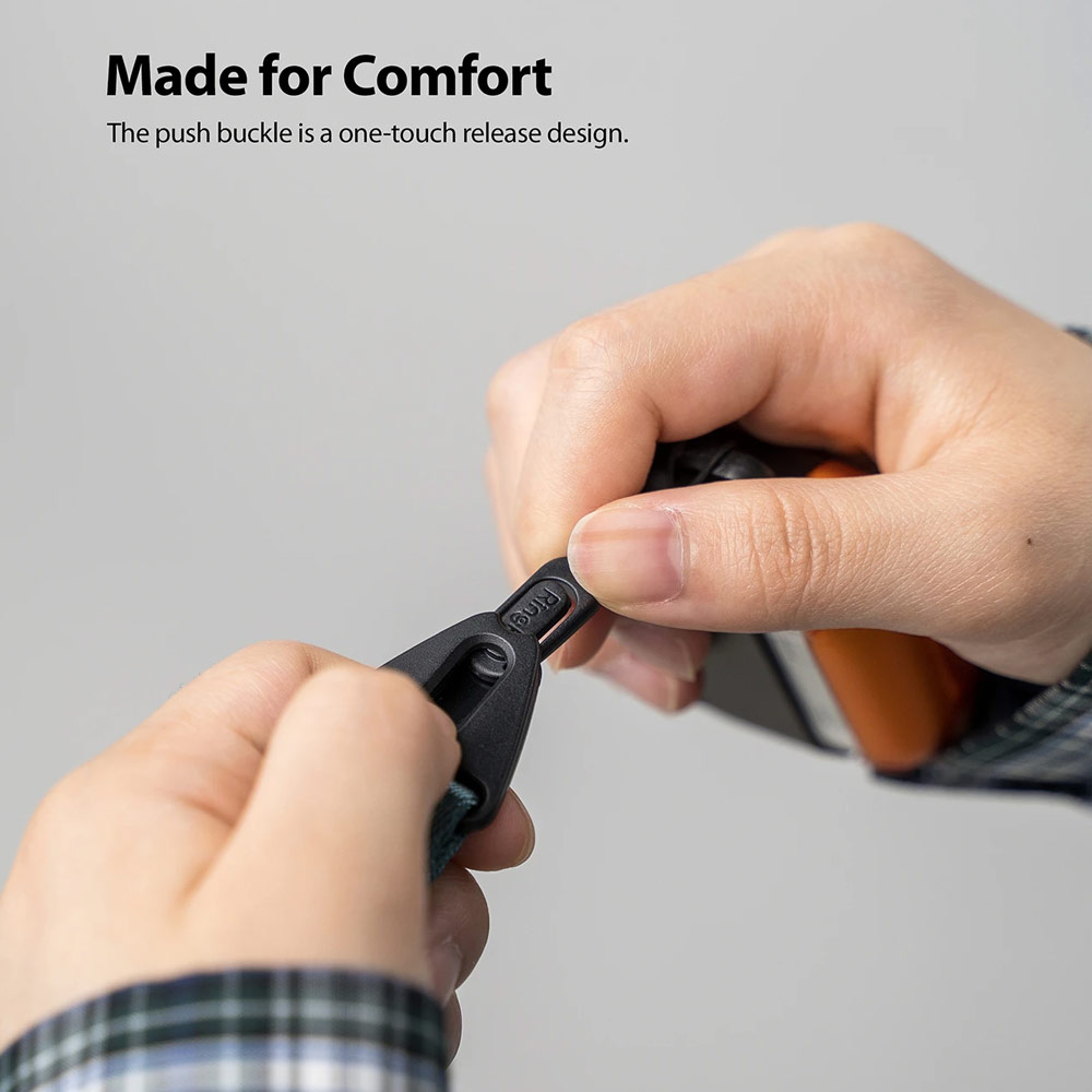 Picture of Ringke Hand Strap Smartphone Case Strap Camera Strap Key Ring Strap Airpods Pro Strap (Lettering Ticket Band Black)