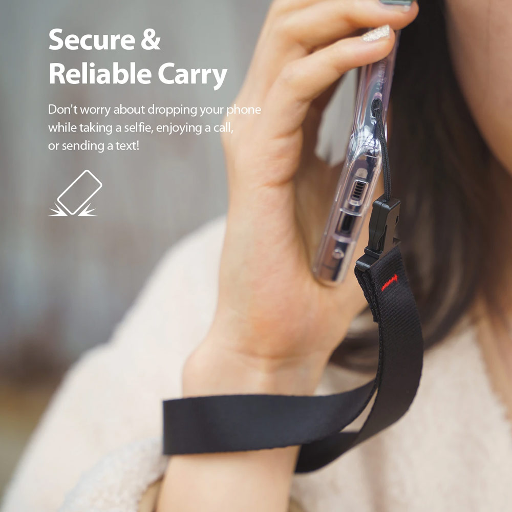 Picture of Ringke Hand Strap Smartphone Case Strap Camera Strap Key Ring Strap Airpods Pro Strap (Black)