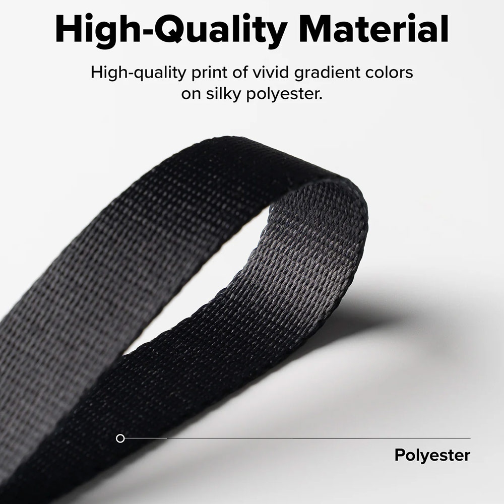 Picture of Ringke High density polyester wrist hand strap for Perfect for daily use traveling hiking smartphone Jisulife Portable Handheld Fan Strap (Lettering Black)