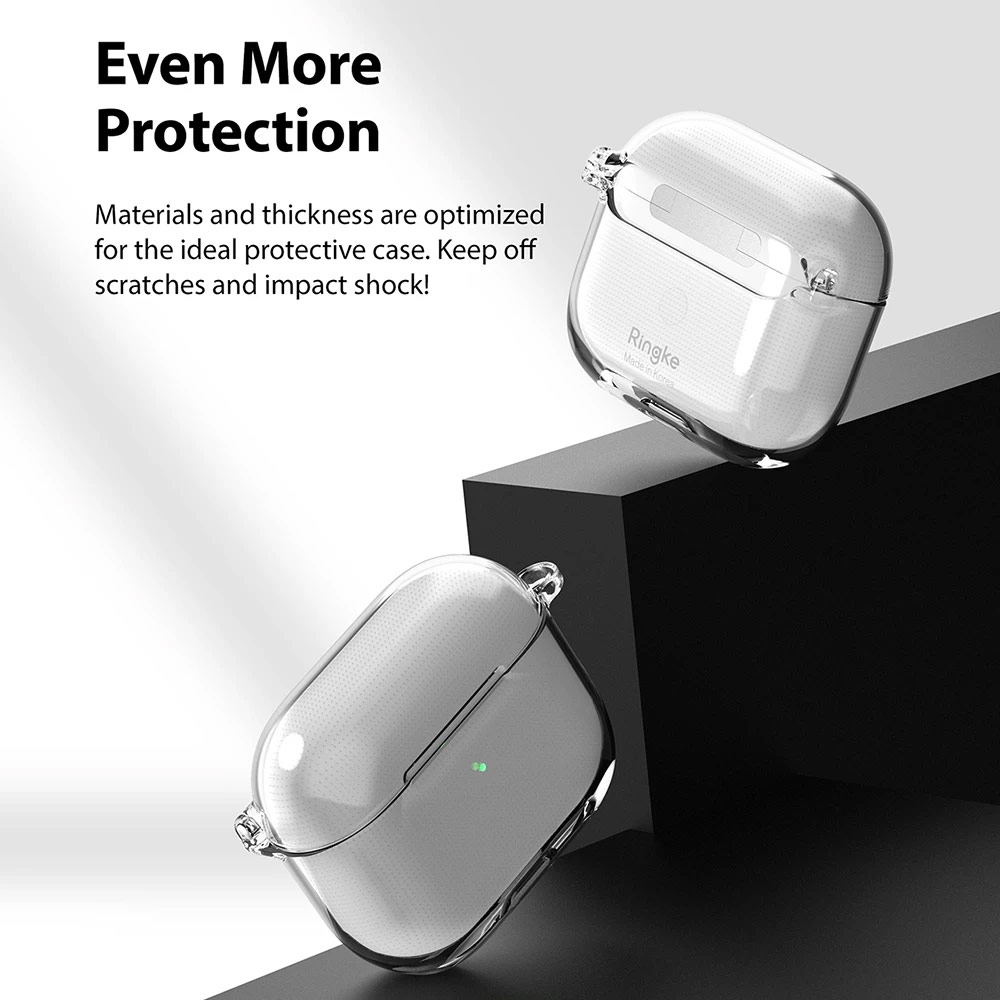 Picture of Apple Airpods 3 Case | Ringke Hinge Durable Clear PC Case Hinge Design Protection Case for Airpods 3 Airpods 3rd Gen Clear Case Hard Case (Clear)