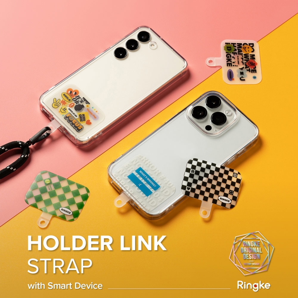 Picture of Ringke Shoulder Strap Design Holder Link Rope for Phone case (Blue Label Design Pink Rope)