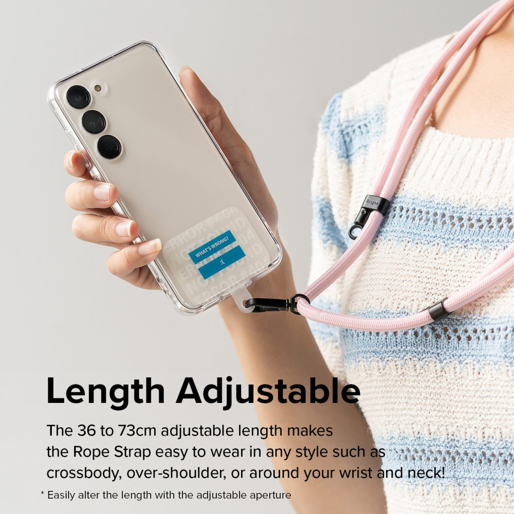 Picture of Ringke Shoulder Strap Design Holder Link Rope for Phone case (Blue Label Design Pink Rope)