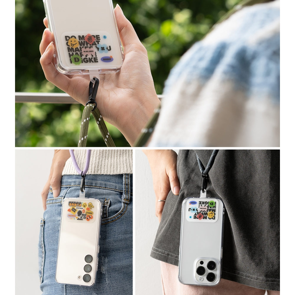 Picture of Ringke Shoulder Strap Design Holder Link Rope for Phone case (Blue Label Design Pink Rope)