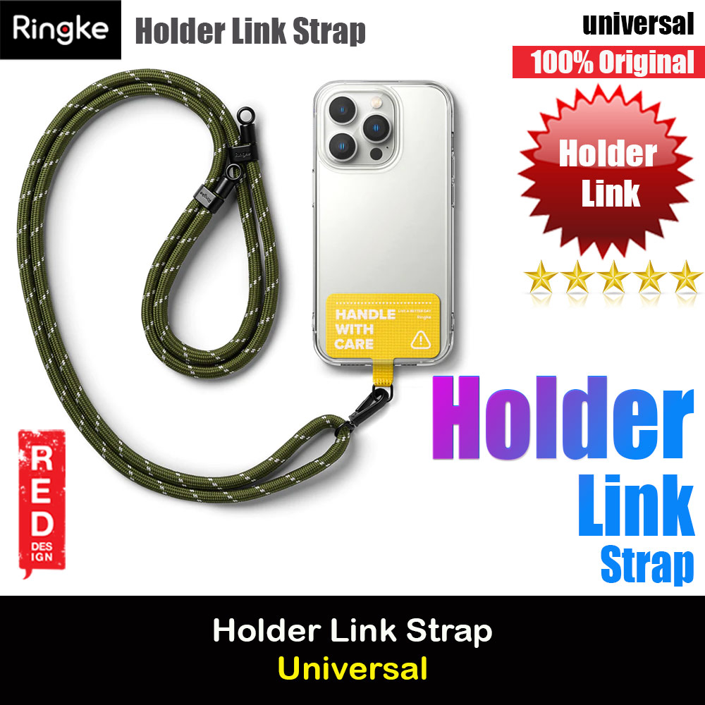 Picture of Ringke Shoulder Holder Link Strap for Phone case TARPAULIN YELLOW (Khaki White Rope) Red Design- Red Design Cases, Red Design Covers, iPad Cases and a wide selection of Red Design Accessories in Malaysia, Sabah, Sarawak and Singapore 