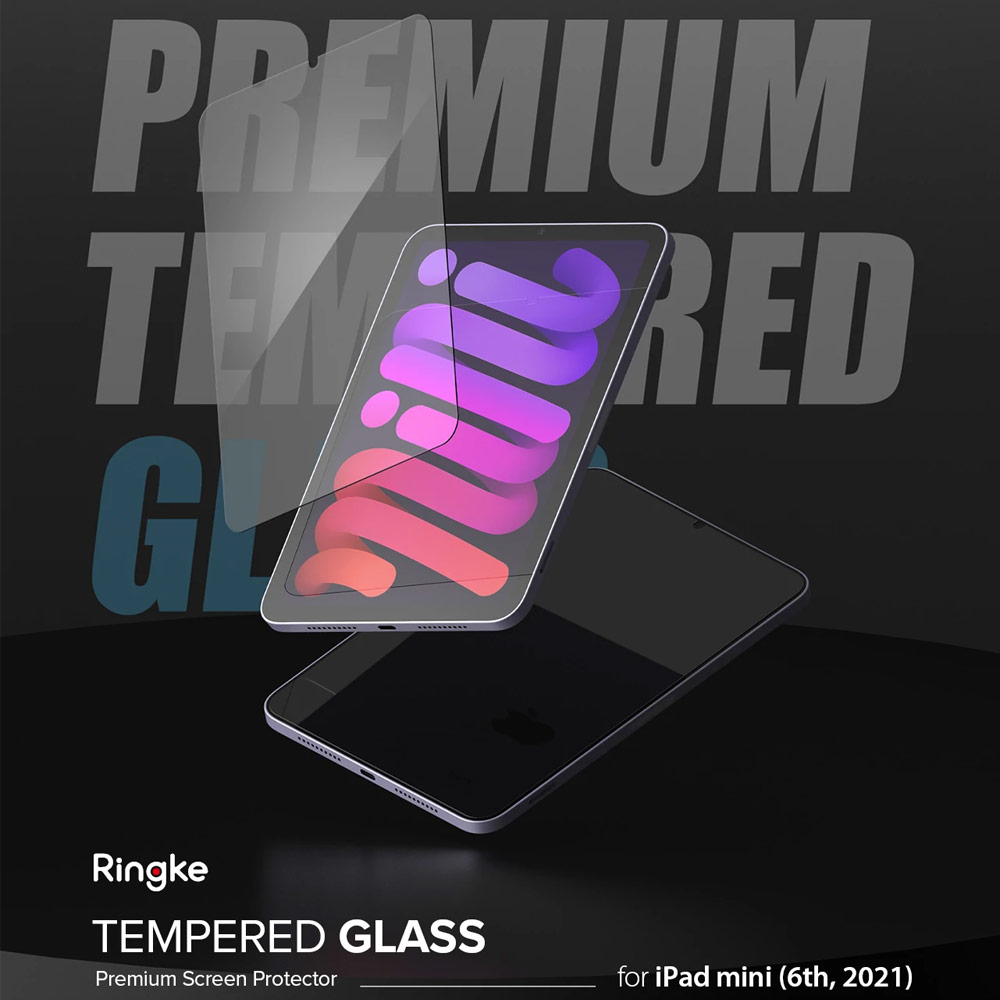 Picture of Apple iPad Mini 6 Screen Protector | Ringke Invisible Defender Glass Tempered Glass Screen Protector for Apple Mini 6th Gen 2021 (Clear)