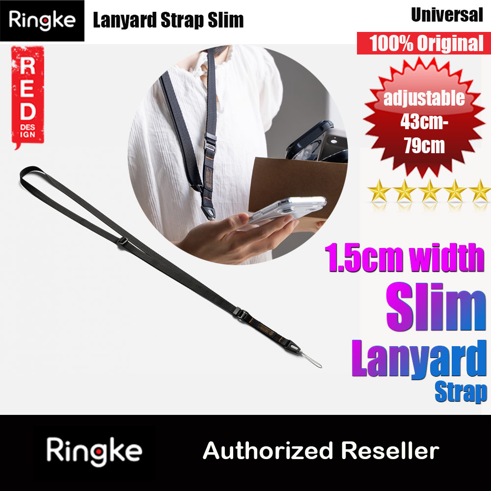 Picture of Ringke High density polyester Lanyard Strap Slim (Black) Red Design- Red Design Cases, Red Design Covers, iPad Cases and a wide selection of Red Design Accessories in Malaysia, Sabah, Sarawak and Singapore 