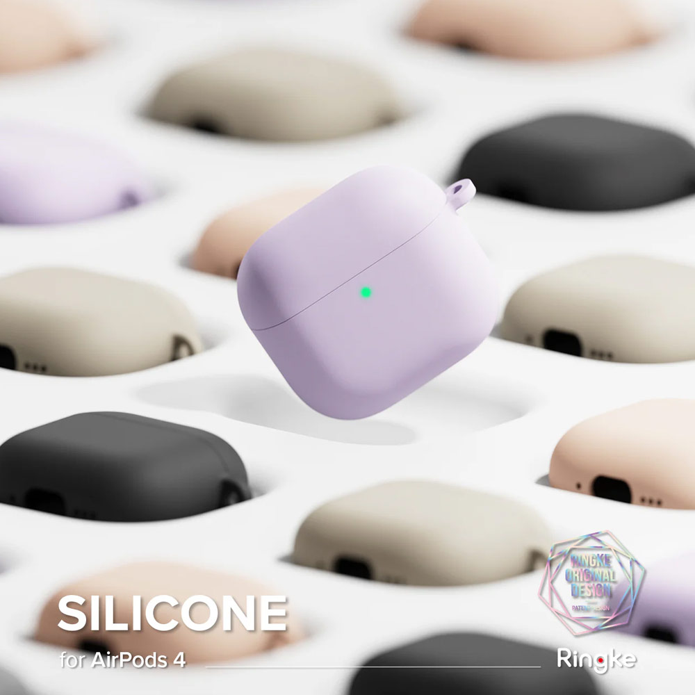 Picture of Apple Airpods 4 Case | Ringke PC and Soft Liquid Silicone Protection Case for Airpods 4 (Pink Sand)