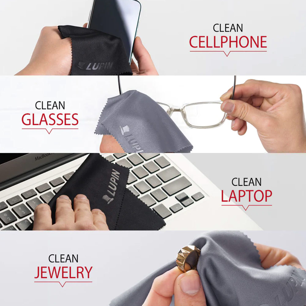 Picture of Ringke Lupin Ultra Solft Microfiber Cleaning Cloth for Smartphone Tablet LCD Screen Camera Lens Eye Glasses (6pcs)