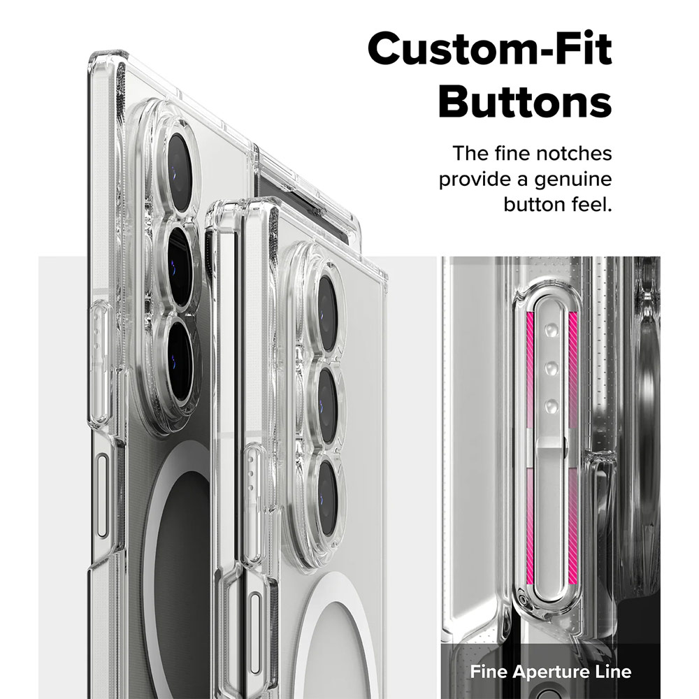 Picture of Samsung Galaxy Z Fold 7 Case | Ringke Fusion Magnetic  Protection Case with Strap Hole for Samsung Galaxy Z Fold 7 (Clear)