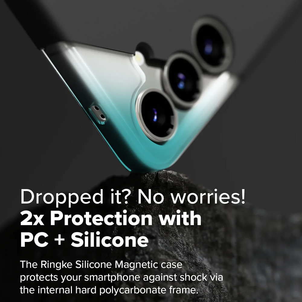 Picture of Samsung Galaxy S25 Plus Case | Ringke Soft Liquid Silicone Case with Magnetic Ring Protection Case for Samsung Galaxy S25 Plus (Black)