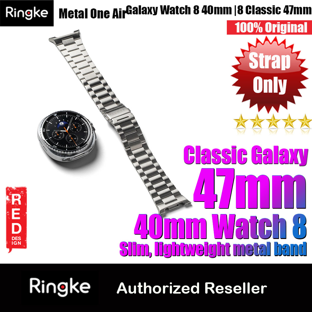 Picture of Ringke Stainless Steel Metal One Air Band Strap for Galaxy Watch 8 40mm 8 Classic 47mm (Silver) Samsung Galaxy Watch 8 40mm- Samsung Galaxy Watch 8 40mm Cases, Samsung Galaxy Watch 8 40mm Covers, iPad Cases and a wide selection of Samsung Galaxy Watch 8 40mm Accessories in Malaysia, Sabah, Sarawak and Singapore 