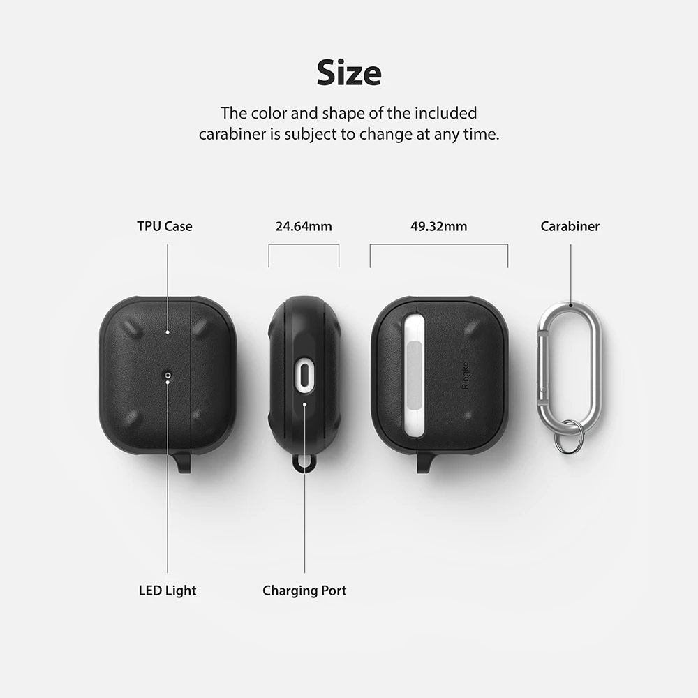 Picture of Apple Airpods 3 Case | Ringke Onyx Durable TPU for Heavy Duty Defense Protection Case for Airpods 3 (Black)