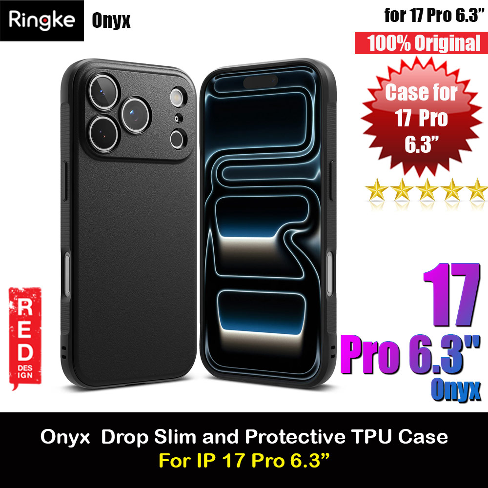 Picture of Ringke Onyx TPU Anti Finger Print Anti Slip Drop Protection Case for iPhone 17 Pro 6.3 (Black) Apple iPhone 17 Pro 6.3- Apple iPhone 17 Pro 6.3 Cases, Apple iPhone 17 Pro 6.3 Covers, iPad Cases and a wide selection of Apple iPhone 17 Pro 6.3 Accessories in Malaysia, Sabah, Sarawak and Singapore 