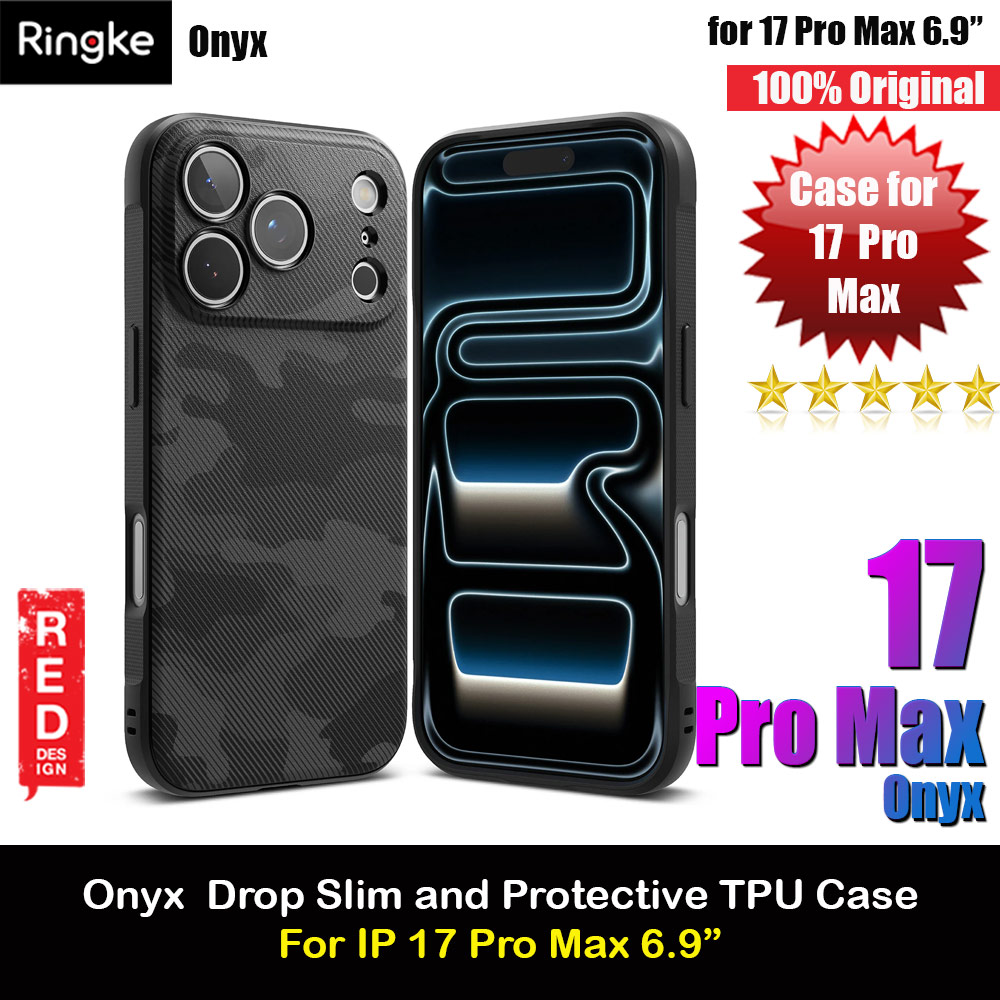 Picture of Ringke Onyx Design TPU Anti Finger Print Anti Slip Drop Protection Case for iPhone 17 Pro Max 6.9 (Camo Black) Apple iPhone 17 Pro Max 6.9- Apple iPhone 17 Pro Max 6.9 Cases, Apple iPhone 17 Pro Max 6.9 Covers, iPad Cases and a wide selection of Apple iPhone 17 Pro Max 6.9 Accessories in Malaysia, Sabah, Sarawak and Singapore 