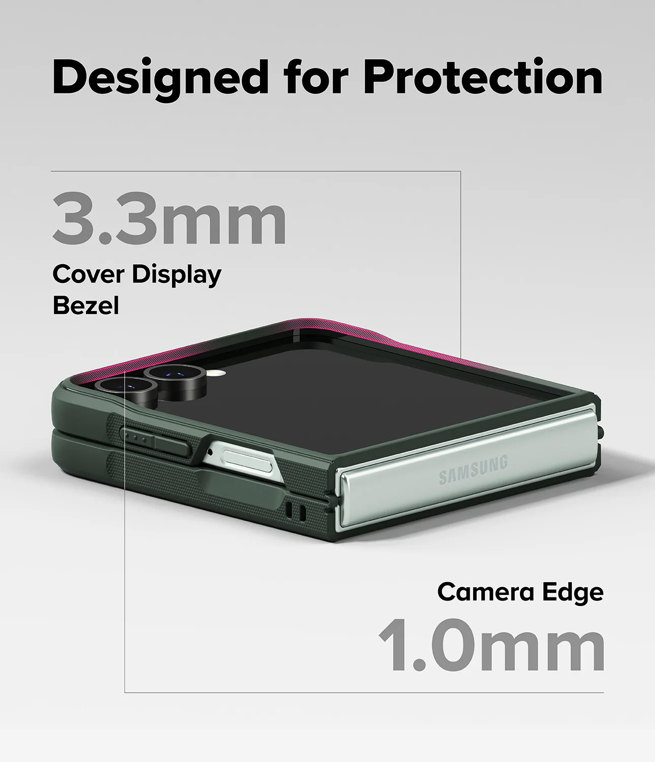 Picture of Samsung Galaxy Z Flip 7 Case | Ringke Onyx Heavy Duty Case for Samsung Galaxy Z Flip 7 (Dark Green)