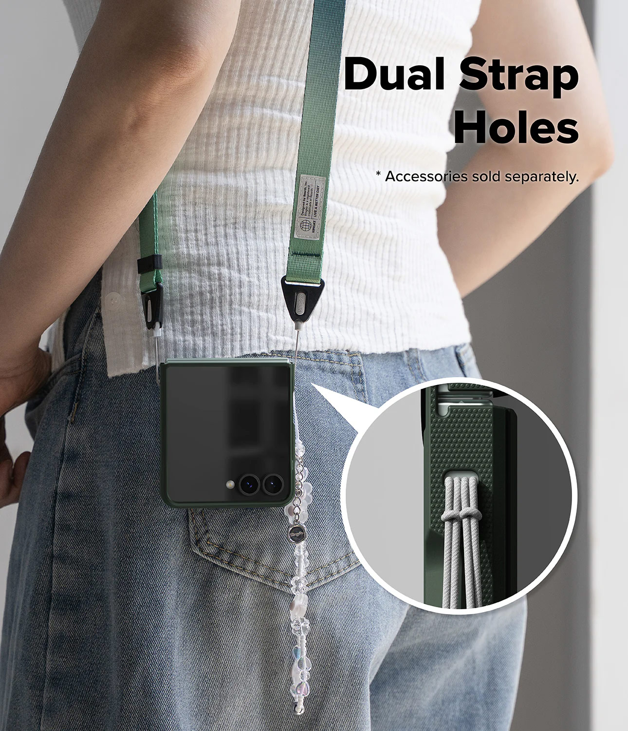 Picture of Samsung Galaxy Z Flip 7 Case | Ringke Onyx Heavy Duty Case for Samsung Galaxy Z Flip 7 (Dark Green)