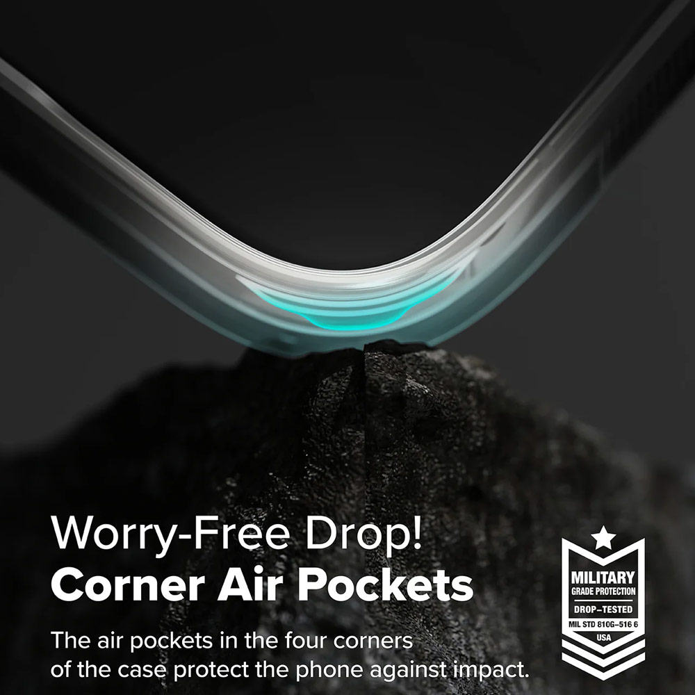 Picture of Apple iPhone 16e Case | Ringke Onyx Heavy Duty TPU Drop Protection Case for iPhone 16e (Black)