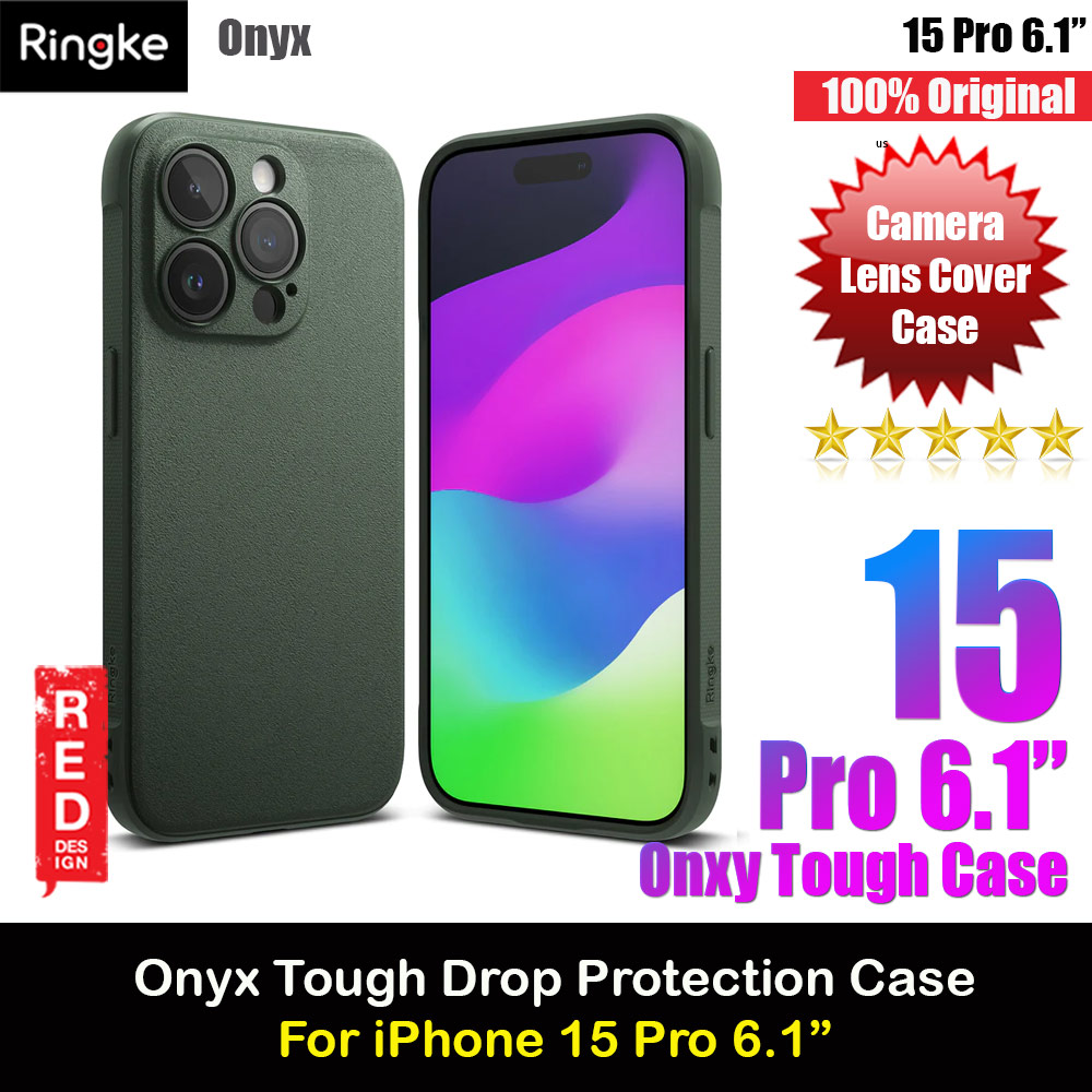 Picture of Ringke Onyx Tough Heavy Duty Slim Light Drop Protection Case for Apple iPhone 15 Pro 6.1 (Dark Green) Apple iPhone 15 Pro 6.1- Apple iPhone 15 Pro 6.1 Cases, Apple iPhone 15 Pro 6.1 Covers, iPad Cases and a wide selection of Apple iPhone 15 Pro 6.1 Accessories in Malaysia, Sabah, Sarawak and Singapore 