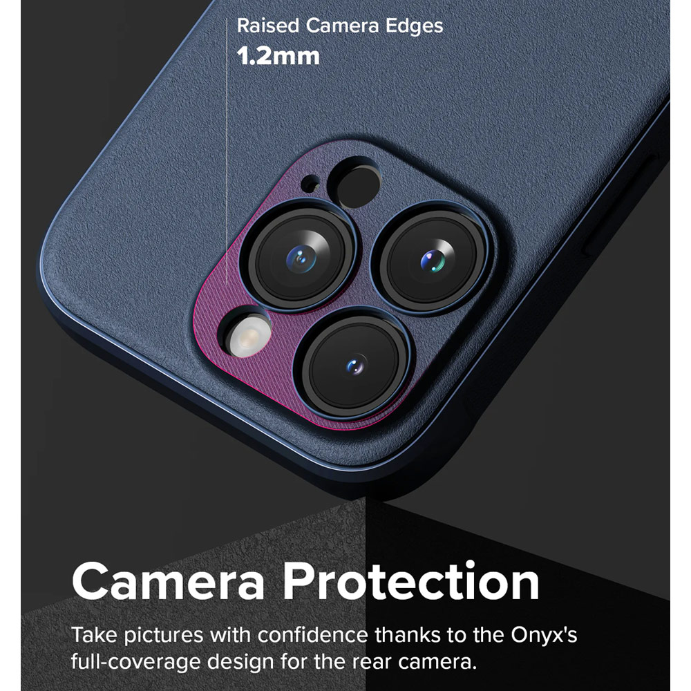 Picture of Apple iPhone 15 Pro Max 6.7 Case | Ringke Onyx Tough Heavy Duty Slim Light Drop Protection Case for Apple iPhone 15 Pro Max 6.7 (Navy)