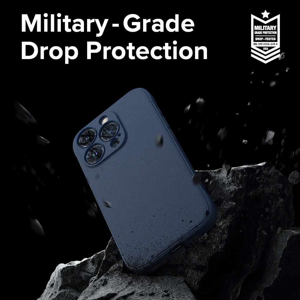 Picture of Apple iPhone 15 Pro Max 6.7 Case | Ringke Onyx Tough Heavy Duty Slim Light Drop Protection Case for Apple iPhone 15 Pro Max 6.7 (Navy)