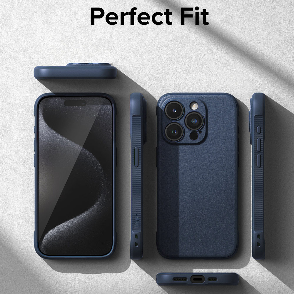 Picture of Apple iPhone 15 Pro Max 6.7 Case | Ringke Onyx Tough Heavy Duty Slim Light Drop Protection Case for Apple iPhone 15 Pro Max 6.7 (Navy)