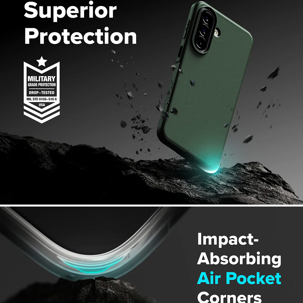 Picture of Samsung Galaxy A57 Case | Ringke Onyx Slim TPU Protection Case for Samsung Galaxy A57 (Dark Green)