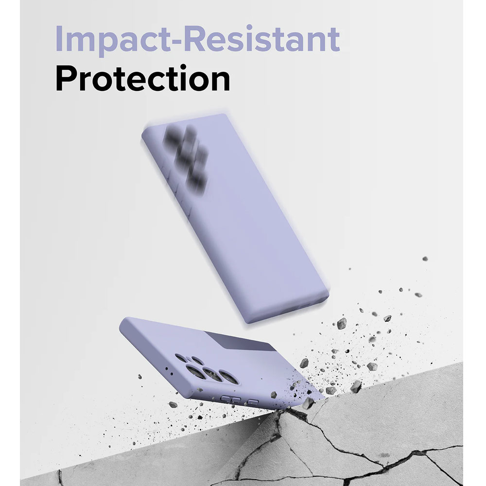 Picture of Samsung Galaxy S24 Ultra Case | Ringke Soft Liquid Silicone Case with Magnetic Ring Protection Case for Samsung Galaxy S24 Ultra (Lavender)