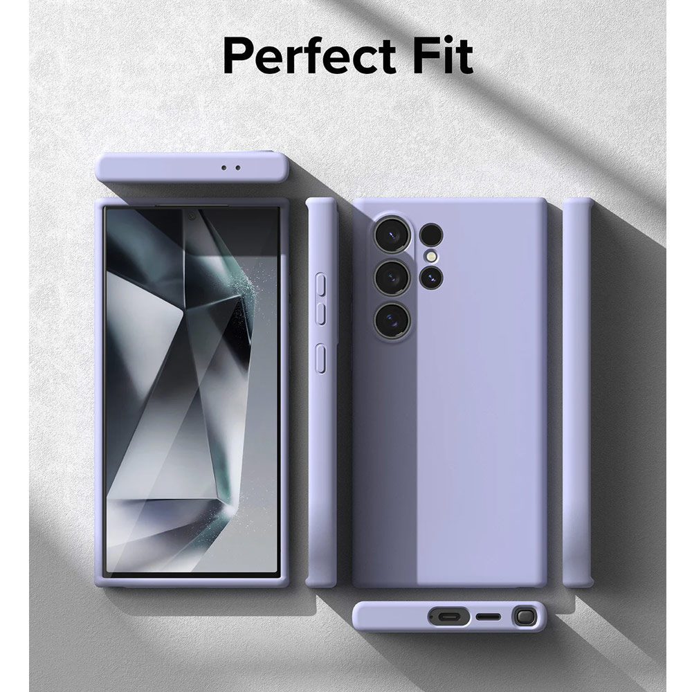 Picture of Samsung Galaxy S24 Ultra Case | Ringke Soft Liquid Silicone Case with Magnetic Ring Protection Case for Samsung Galaxy S24 Ultra (Lavender)