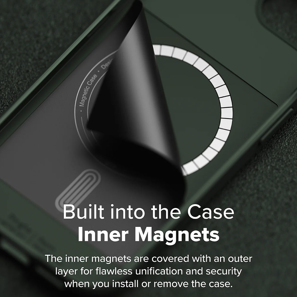 Picture of Apple iPhone 16e Case | Ringke Onyx Magnetic Heavy Duty TPU Drop Protection Case for iPhone 16e (Dark Green)