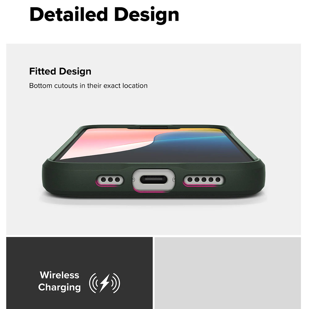 Picture of Apple iPhone 16e Case | Ringke Onyx Magnetic Heavy Duty TPU Drop Protection Case for iPhone 16e (Dark Green)