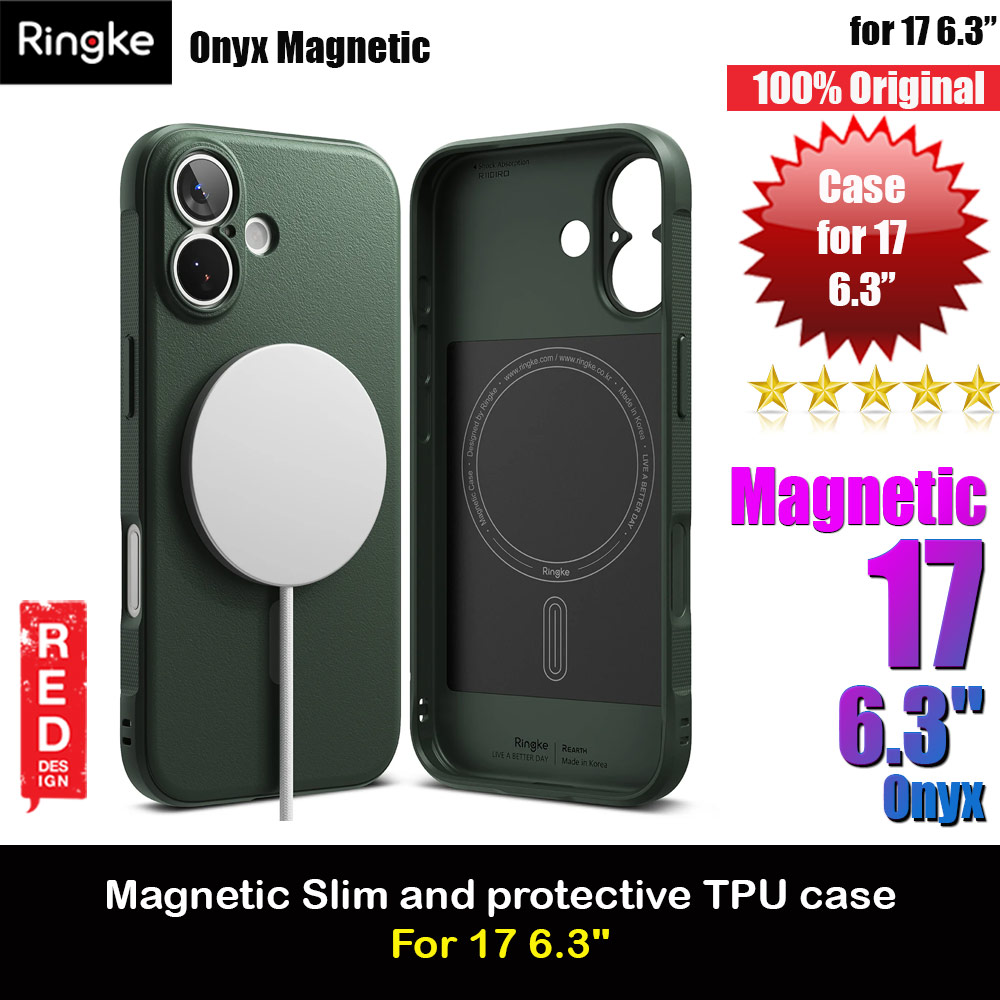 Picture of Ringke Onyx Magnetic TPU Anti Finger Print Anti Slip Drop Protection Case for iPhone 17 6.3 (Dark Green) Apple iPhone 17 6.3- Apple iPhone 17 6.3 Cases, Apple iPhone 17 6.3 Covers, iPad Cases and a wide selection of Apple iPhone 17 6.3 Accessories in Malaysia, Sabah, Sarawak and Singapore 