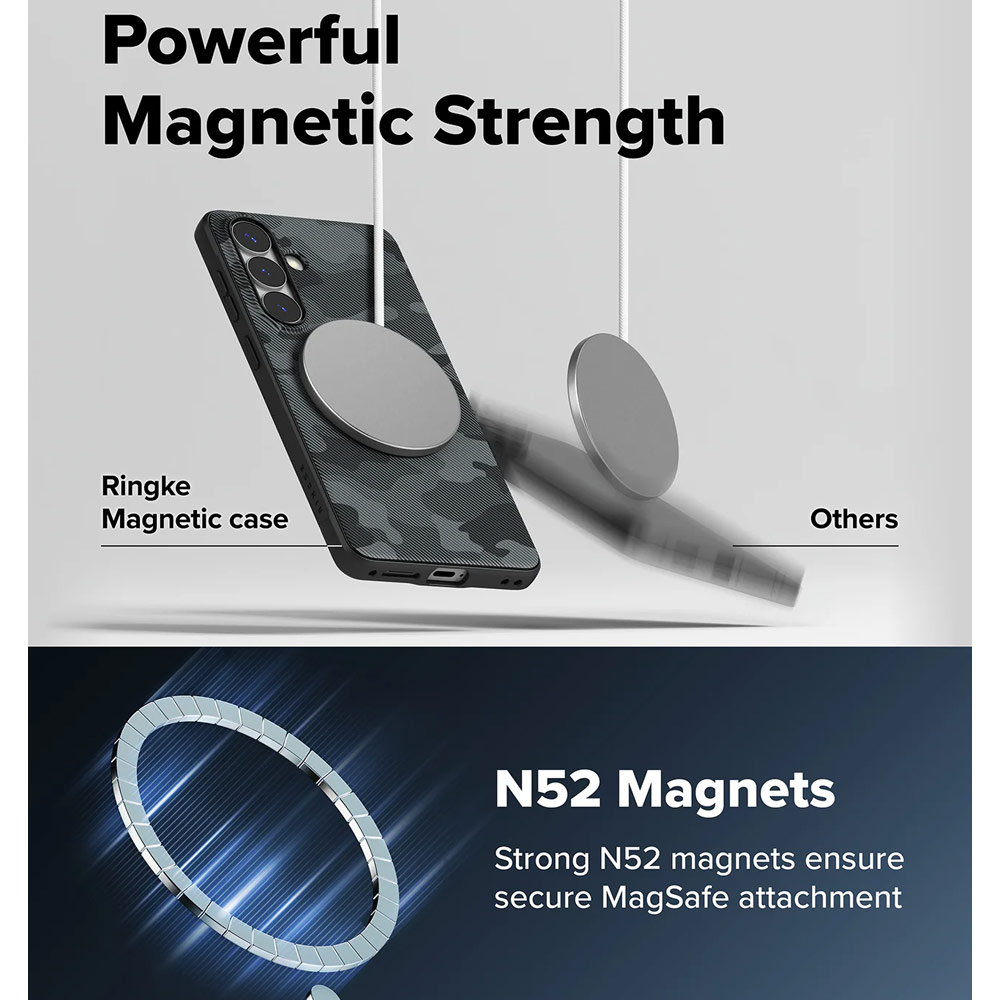 Picture of Samsung Galaxy S26 Case | Ringke Onyx Magnetic Slim TPU Protection Case for Samsung Galaxy S26 (Camo Black)