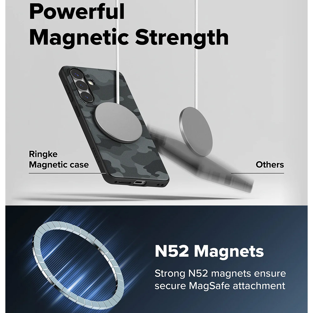 Picture of Samsung Galaxy S26 Plus Case | Ringke Onyx Magnetic Slim TPU Protection Case for Samsung Galaxy S26 Plus (Camo Black)