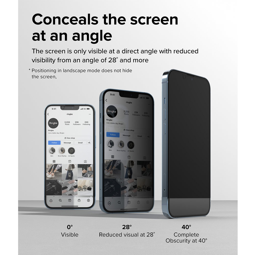 Picture of Apple iPhone 13 Pro 6.1 Screen Protector | Ringke Privacy Anti View Tempered Glass Screen Protector for Apple iPhone 13 Pro iPhone 13 6.1 (Privacy)