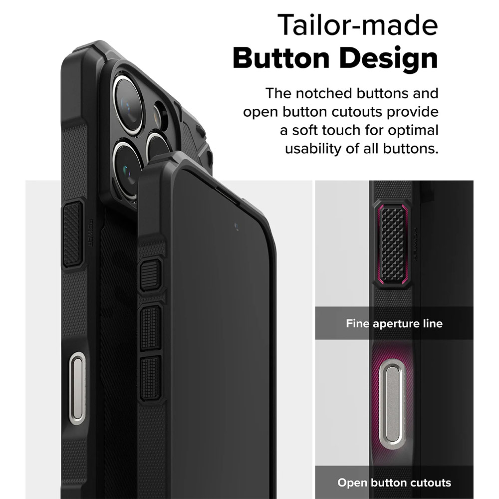 Picture of Apple iPhone 16 Pro Max 6.9 Case | Ringke Rugged Gear Magnetic Charging Compatible Drop Protection Case for Apple iPhone 16 Pro Max 6.9 (Camo Black)