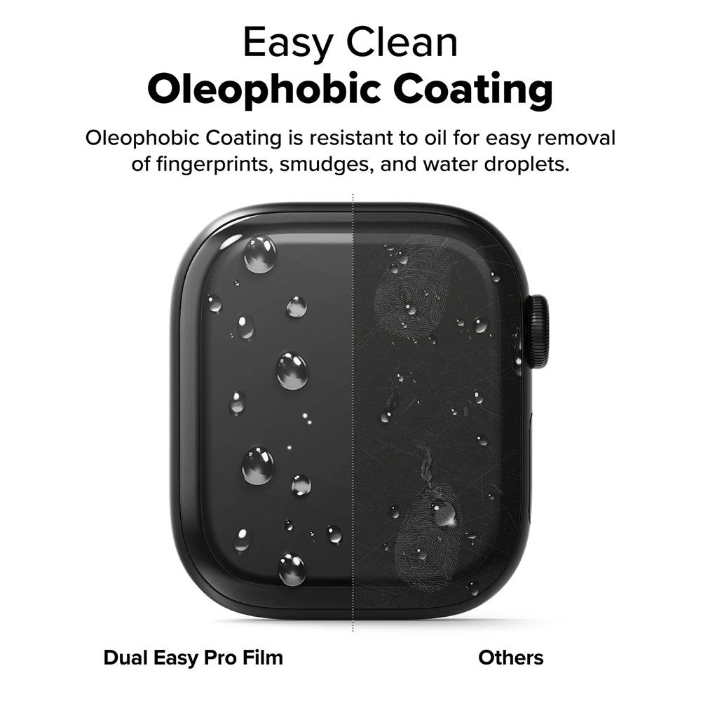Picture of Apple Watch 10 42mm Screen Protector | Ringke Screen Protector Dual Easy Film Pro High Quality EPU Self Healing Anti Finger Print Soft Screen Protector for Apple Watch Series 10 42mm (Clear) 2pcs