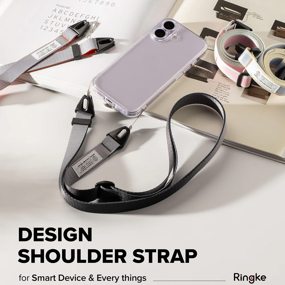 Picture of Ringke High density polyester Shoulder Strap for Perfect for daily use traveling hiking smartphone Portable Handheld Fan Strap (Ash Orange)