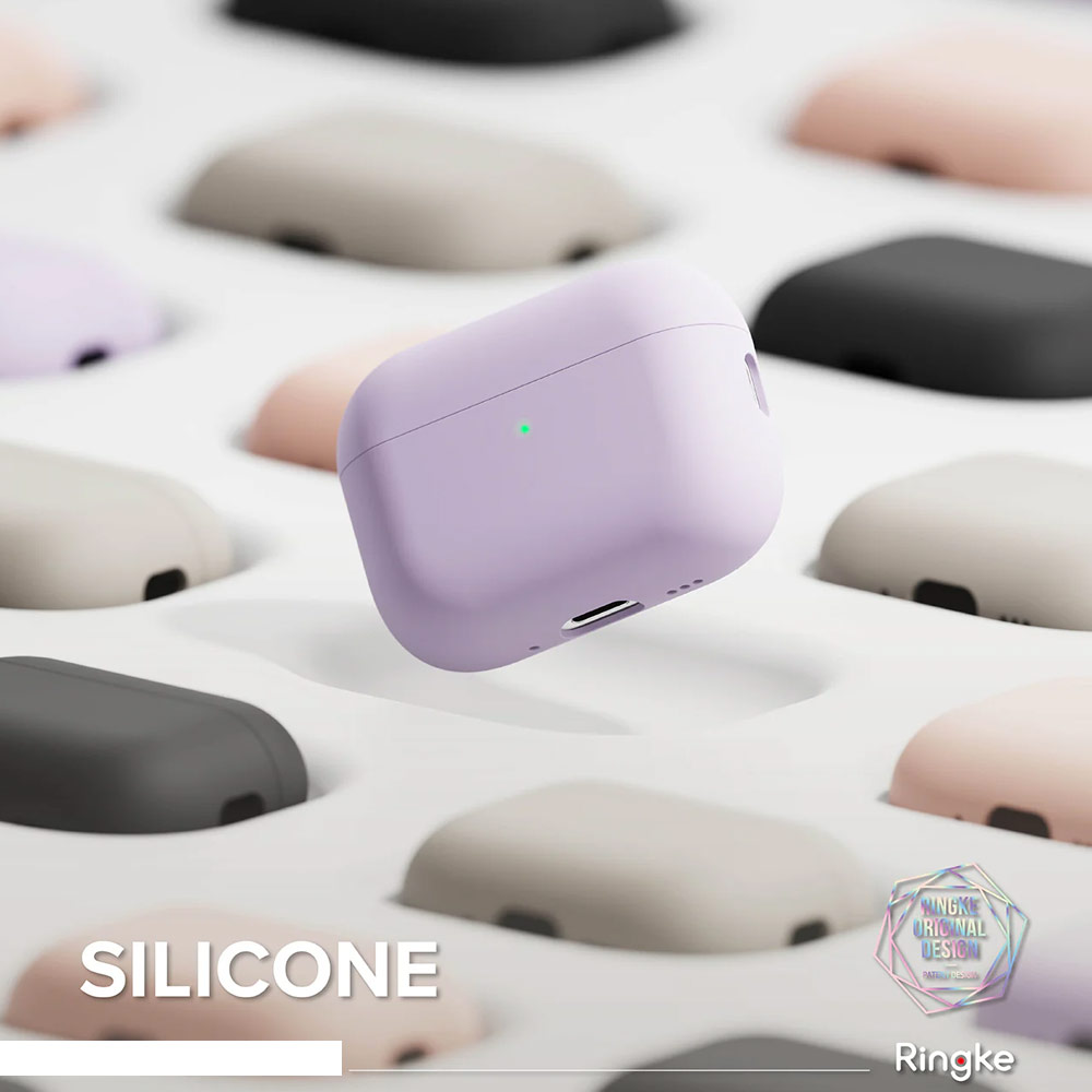 Picture of Apple Airpods Pro 3 Case | Ringke Silicone Soft Feel Hard Protective Protection Case with Carabiner for Apple Airpods Pro 3 (Black)