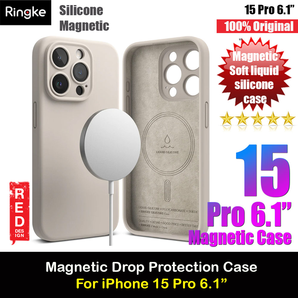 Picture of Ringke Silicone Magnetic Drop Protection Case for Apple iPhone 15 Pro 6.1 (Stone) Apple iPhone 15 Pro 6.1- Apple iPhone 15 Pro 6.1 Cases, Apple iPhone 15 Pro 6.1 Covers, iPad Cases and a wide selection of Apple iPhone 15 Pro 6.1 Accessories in Malaysia, Sabah, Sarawak and Singapore 