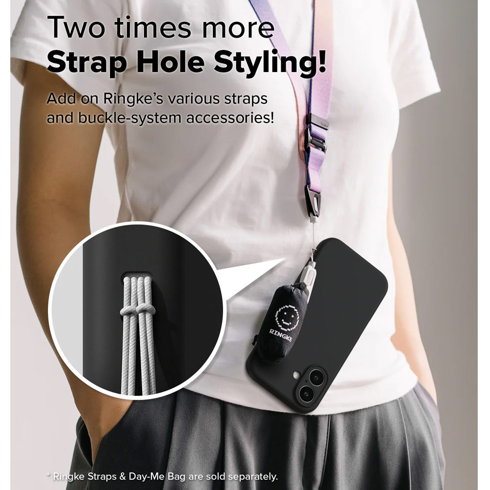 Picture of Apple iPhone 16 6.1 Case | Ringke Silicone Magnetic Drop Protection Case for iPhone 16 6.1 (Black)