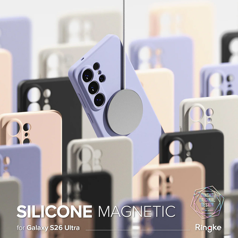 Picture of Samsung Galaxy S26 Ultra Case | Ringke Silicone Magnetic Soft Protection Case for Samsung Galaxy S26 Ultra (Pink Sand)