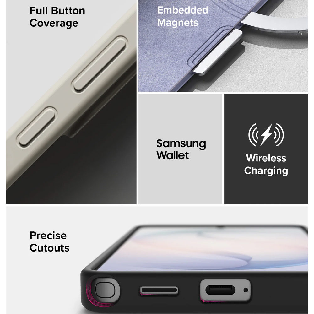 Picture of Samsung Galaxy S26 Ultra Case | Ringke Silicone Magnetic Soft Protection Case for Samsung Galaxy S26 Ultra (Black)